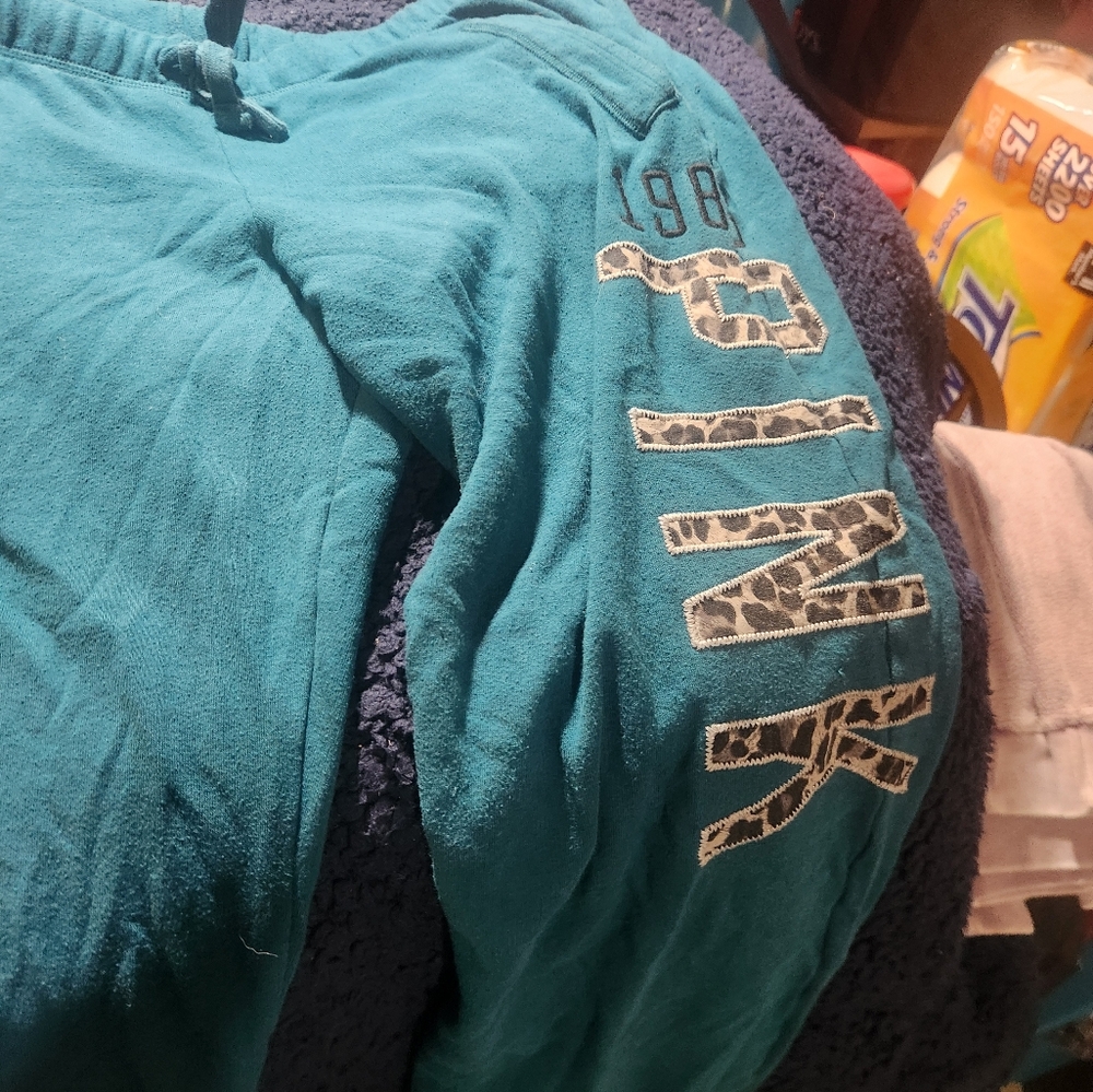 PINK Victoria's Secret Blue Joggers with Relaxed Fit